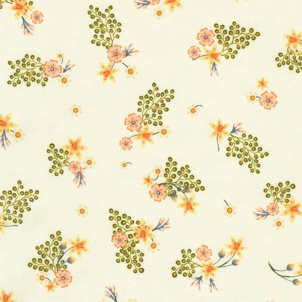 Robert Kaufman, Grove, Tossed Flowers, Cream