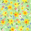 Robert Kaufman, Happy Easter, Flowers on Green