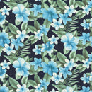 Robert Kaufman, Island Paradise, Floral Allover, Blue