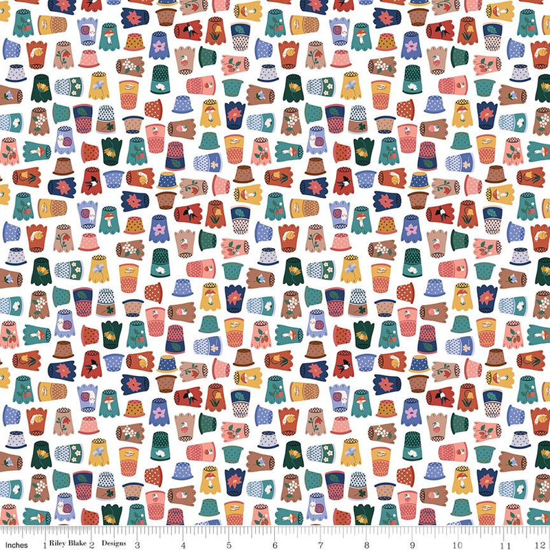 Sew A Story, Thimbelina, Thimble Collection, White