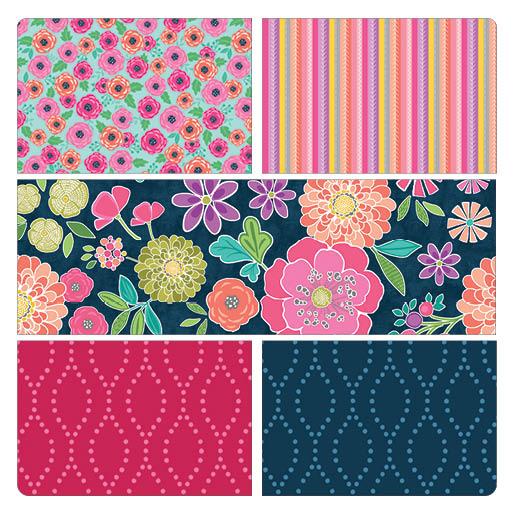 Sew Bloom 1yd Bundle-5 pieces in pinks