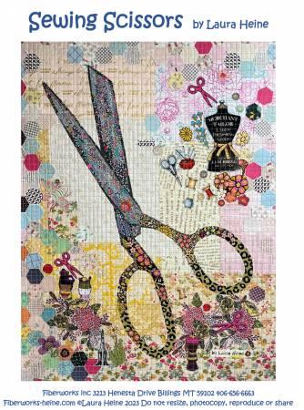 Sewing Scissors Collage Pattern