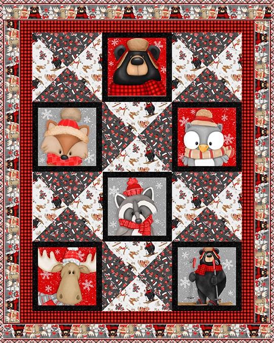 Snowy Friends Throw Kit 54" X 66"