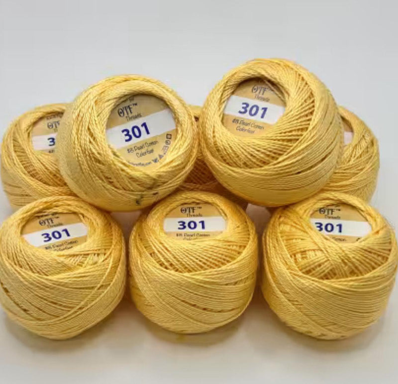 Solid Size 8 Pearl Cotton Daffodil