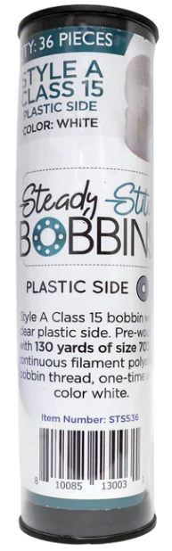 Steady Stitch Plastic Side Prewound Bobbins Style A Class 15 36 Pieces