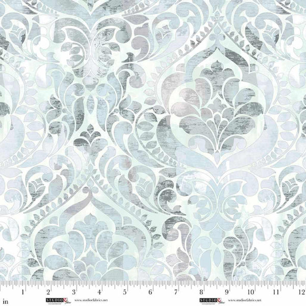 Studio E, 118" Wide Backing, You! Damask, Ice