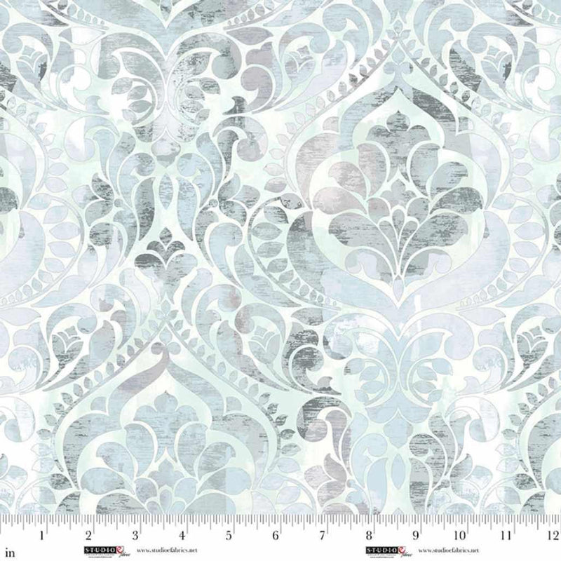 Studio E, 118" Wide Backing, You! Damask, Ice