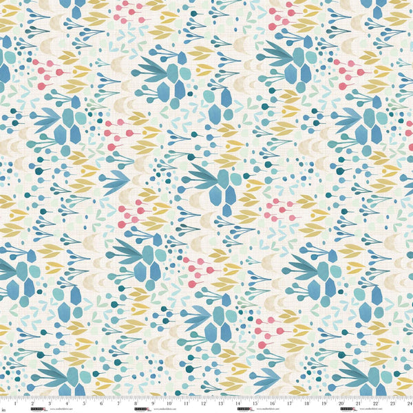 Studio E, Circular Stripe, Abstrract  Floral, Cream