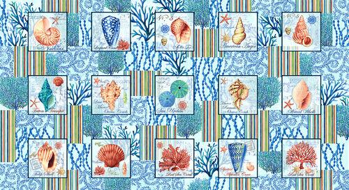 Studio E, Deep Blue Sea, Shell Blocks, Multi