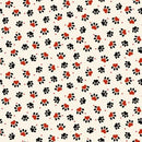 Studio E, Knit1 Purr2, Heart Paw Prints on Cream