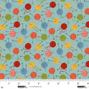 Studio E, Knit1 Purr2, Yarn Ball Dots, Blue