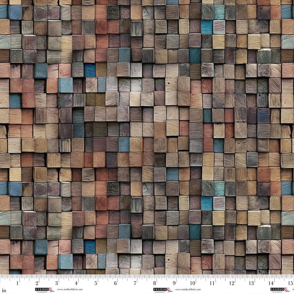 Studio E, Out Of The Woodwork, Stacked Squares, Mocha