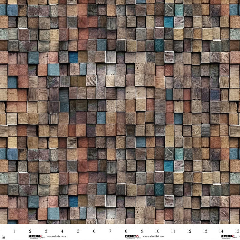 Studio E, Out Of The Woodwork, Stacked Squares, Mocha