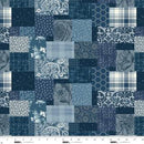 Studio e Fabrics, Pieces of America, Blue Patchwork
