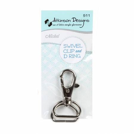Swivel Clip & D-Ring Nickel