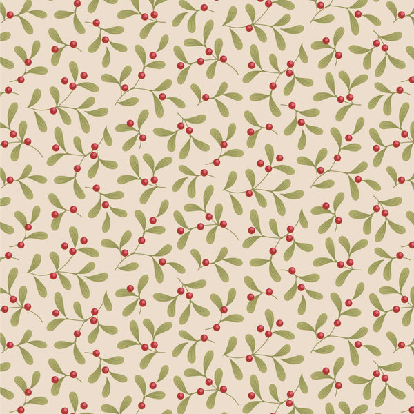 Tilda, Merry Little Christmas, Mistletoe, Cream