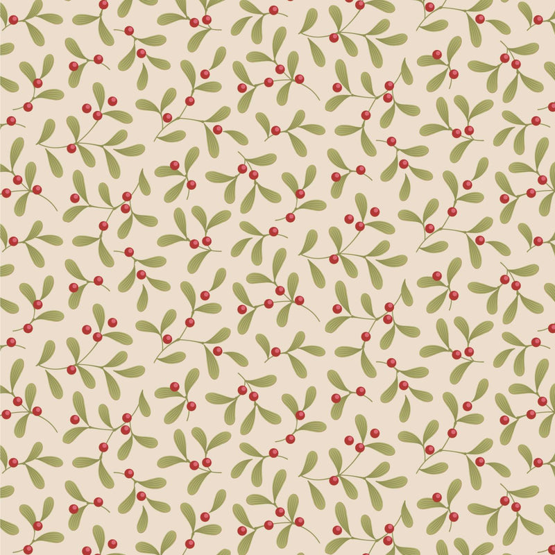 Tilda, Merry Little Christmas, Mistletoe, Cream