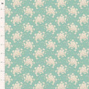 Tilda, Sunday Brunch, White Flower, Teal