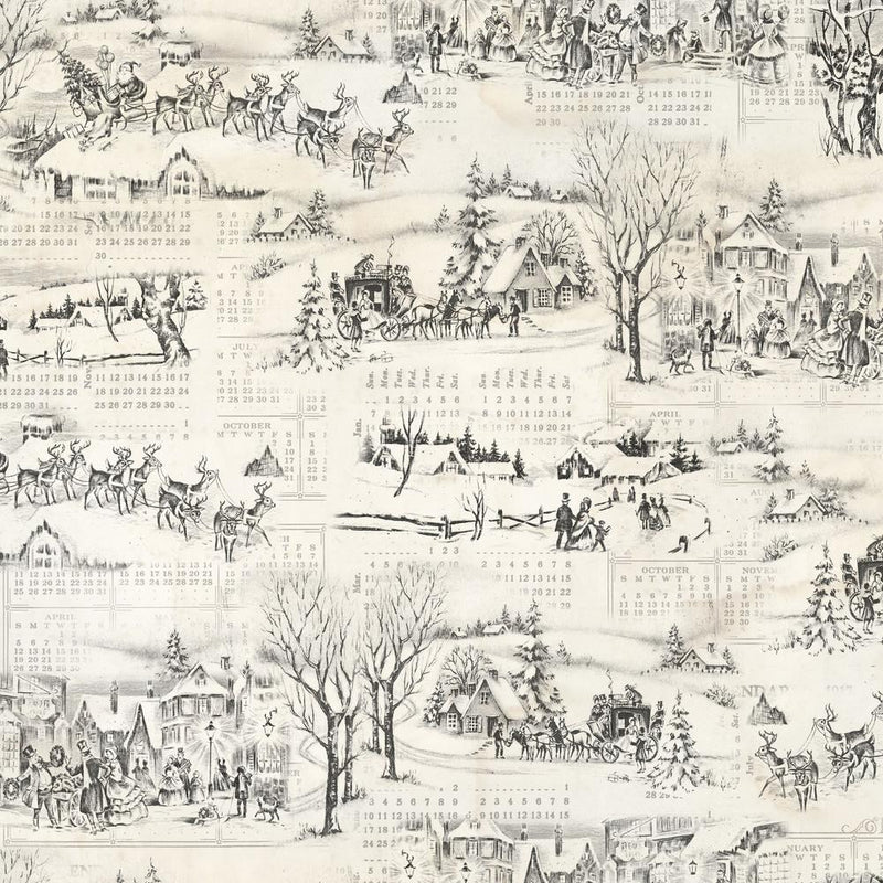 Tim Holtz, Holidays Past, Winter Toile, Neutral