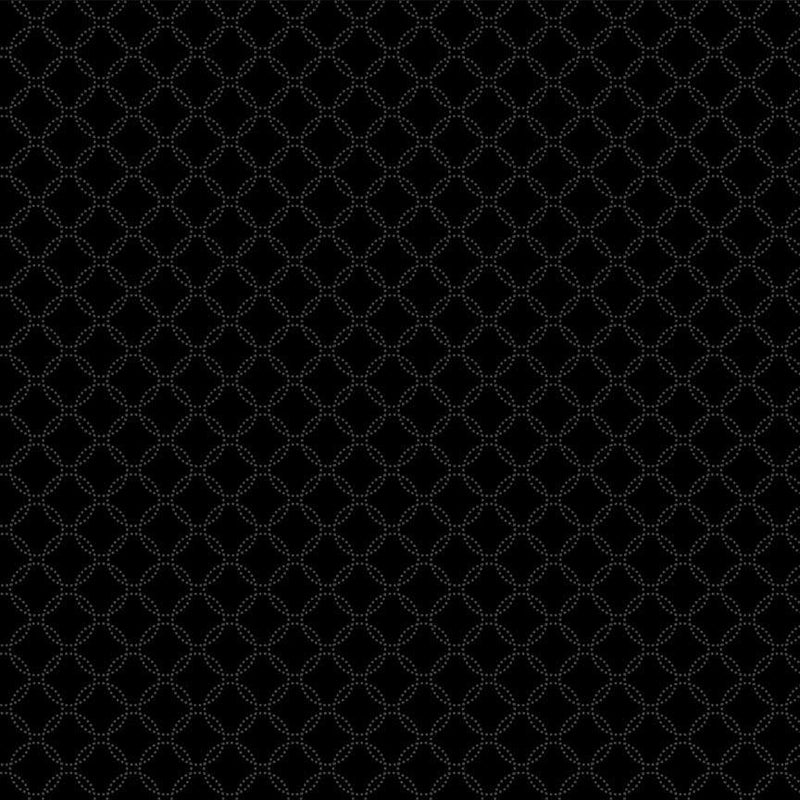 Timeless Treasures, Geo Circles, Black on Black