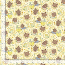 Timeless Treasures, Honey Bear, Octagonal Bears on Beige