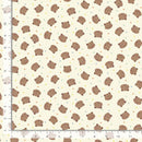 Timeless Treasures, Honey Bear, Tossed Bear Heads on Cream