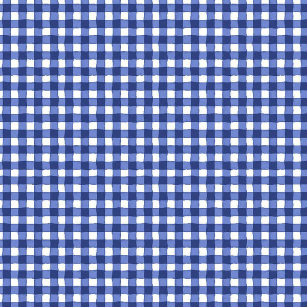 Timeless Treasures, Limoncello, Blue/White Check