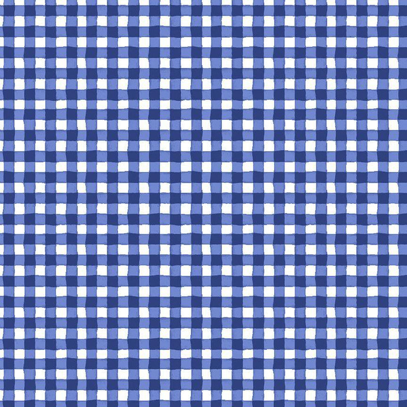 Timeless Treasures, Limoncello, Blue/White Check