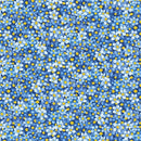 Timeless Treasures, Limoncello, Lemon Leaves & Flowers, Blue