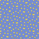 Timeless Treasures, Limoncello, Mini Lemons on Blue