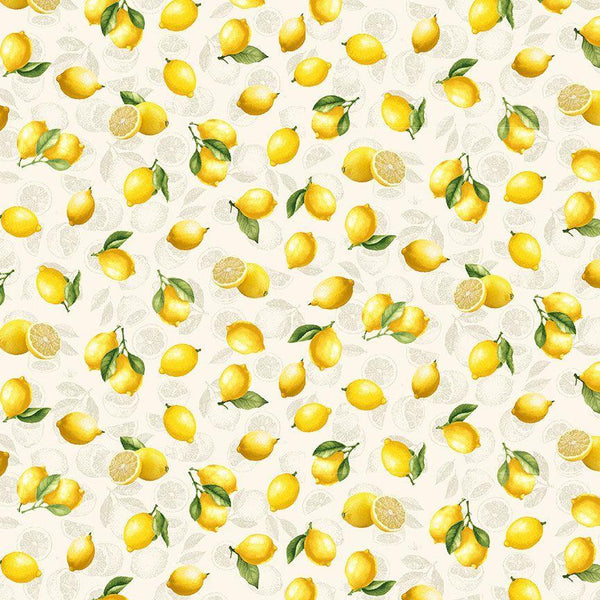 Timeless Treasures, Limoncello, Mini Lemons on Cream