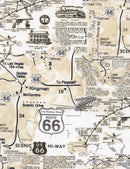 Timeless Treasures, Map of Route 66, Ecru