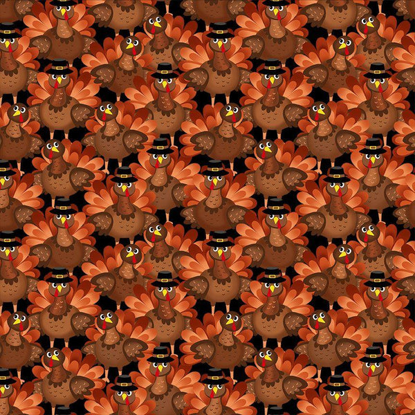 Timeless Treasures, Turkeys with Pilgrim Hats