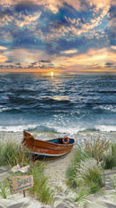 Timeless Treasures, Beach Panel 24" X 42"