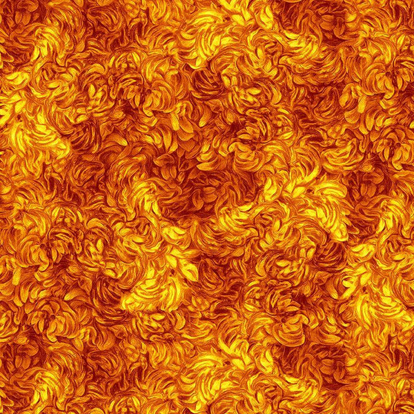 Timeless Treasures, Sunflower Symphony, Texture, Orange