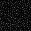 Timeless Treasures, Tiny Cat Paws on Black