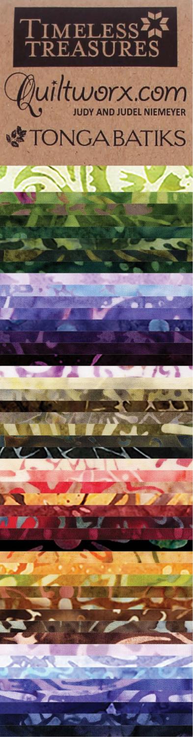 Timeless Treasures, Tonga Batik Strip Set-48 Pieces