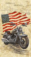 Timeless Treasures, Vintage Motorcycle Panel 24 X 42