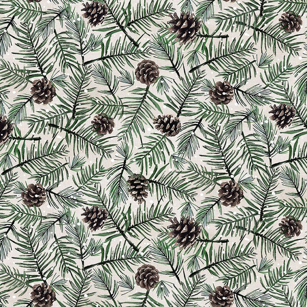 Timeless Treasures, Winter Wonderland, Pinecones