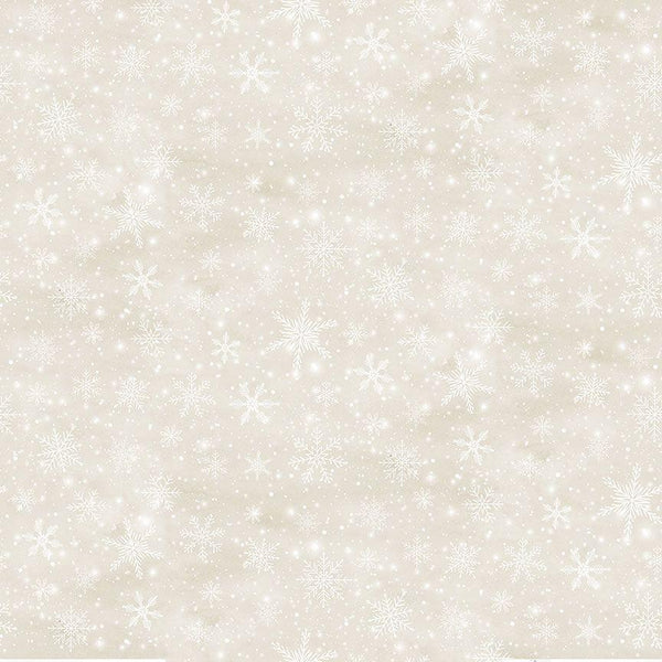 Timeless Treasures, Winter Wonderland, Snowflakes, Natural