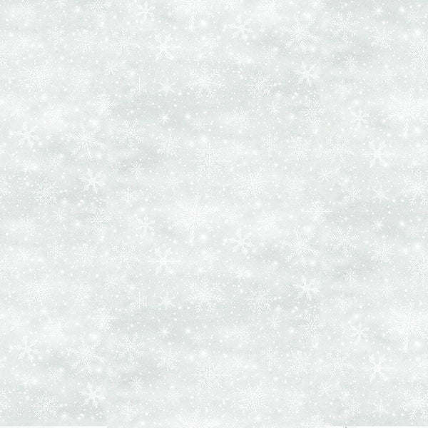 Timeless Treasures, Winter Wonderland, Snowflakes, White