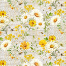 Timeless Treasures, You Are My Sunshine, Daisies & Sunflowers with Text