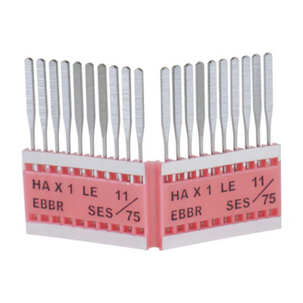 Triumph Flat Shank Ceramic Coated Needles, #11/75 Ball Point Point - 20 pack