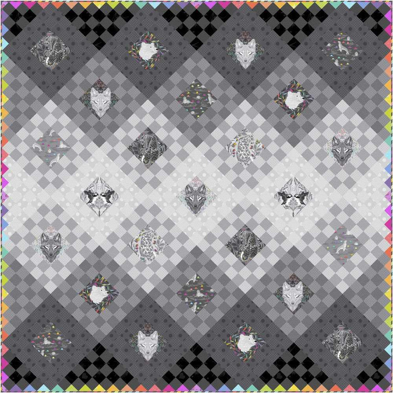 Tula Pink, Fade To Gray Quilt Kit