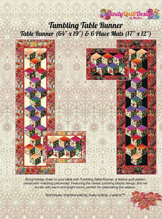Tumbling Table Runner and Placemats