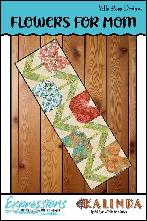 Villa Rosa, Flowers For Mom Table Runner Pattern
