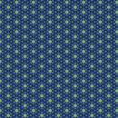 Waters Edge, Tiny Geometric Flowers on Navy