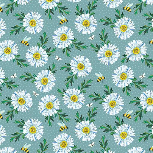 Wildflower Heart 16513 54, Daisy Scatter, Prairie Sky