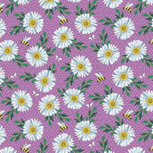 Wildflower Heart 16513 64, Daisy Scatter, Purple