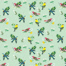 Wildflower Heart 16514 80, Morning Birdsong, Light Teal